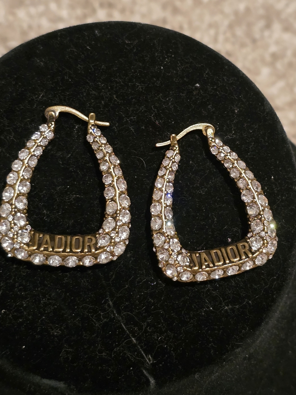 J'adior Crystal-Embellished Gold Hoop Earrings